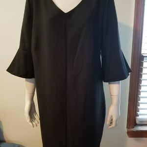 Black dress with flare sleeves